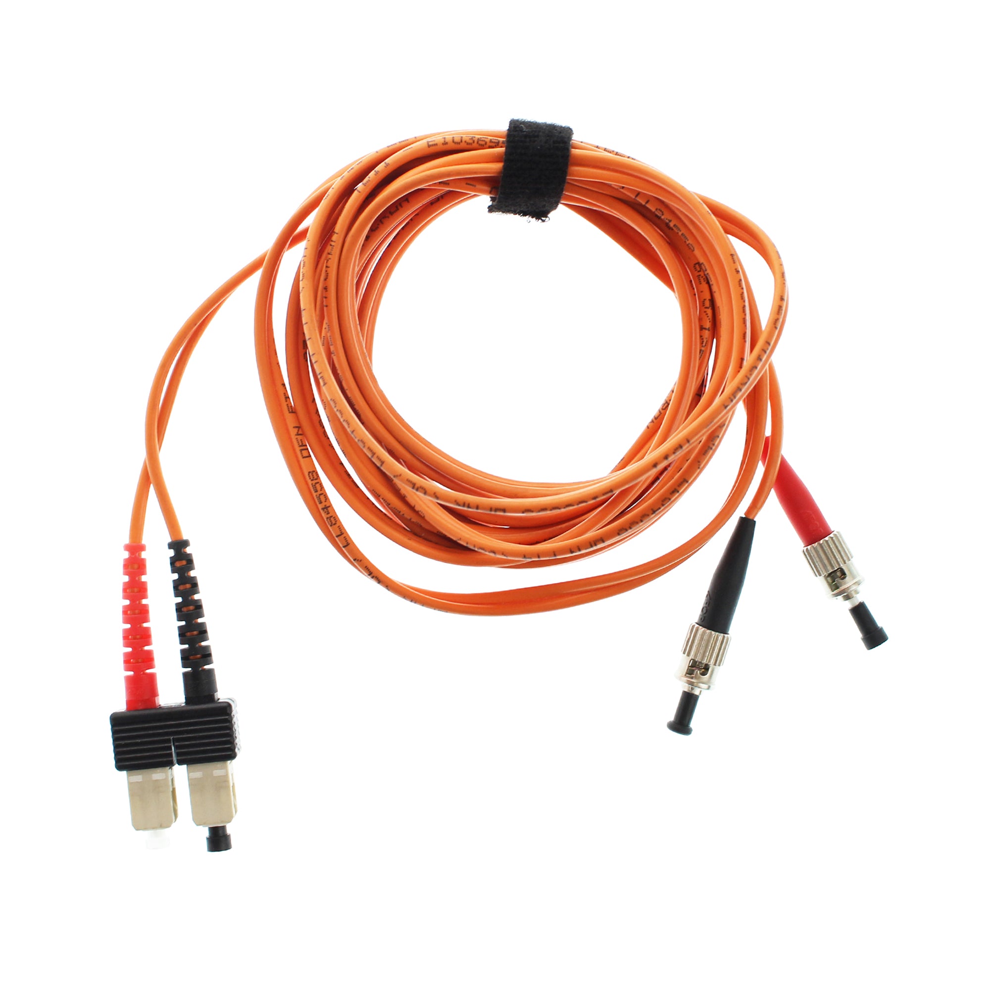 Cireneg, CÂBLE DE RACCORDEMENT GÉNÉRIQUE EN FIBRE OPTIQUE, LC-ST, DUPLEX, MULTIMODE, ORANGE, 5 MÈTRES